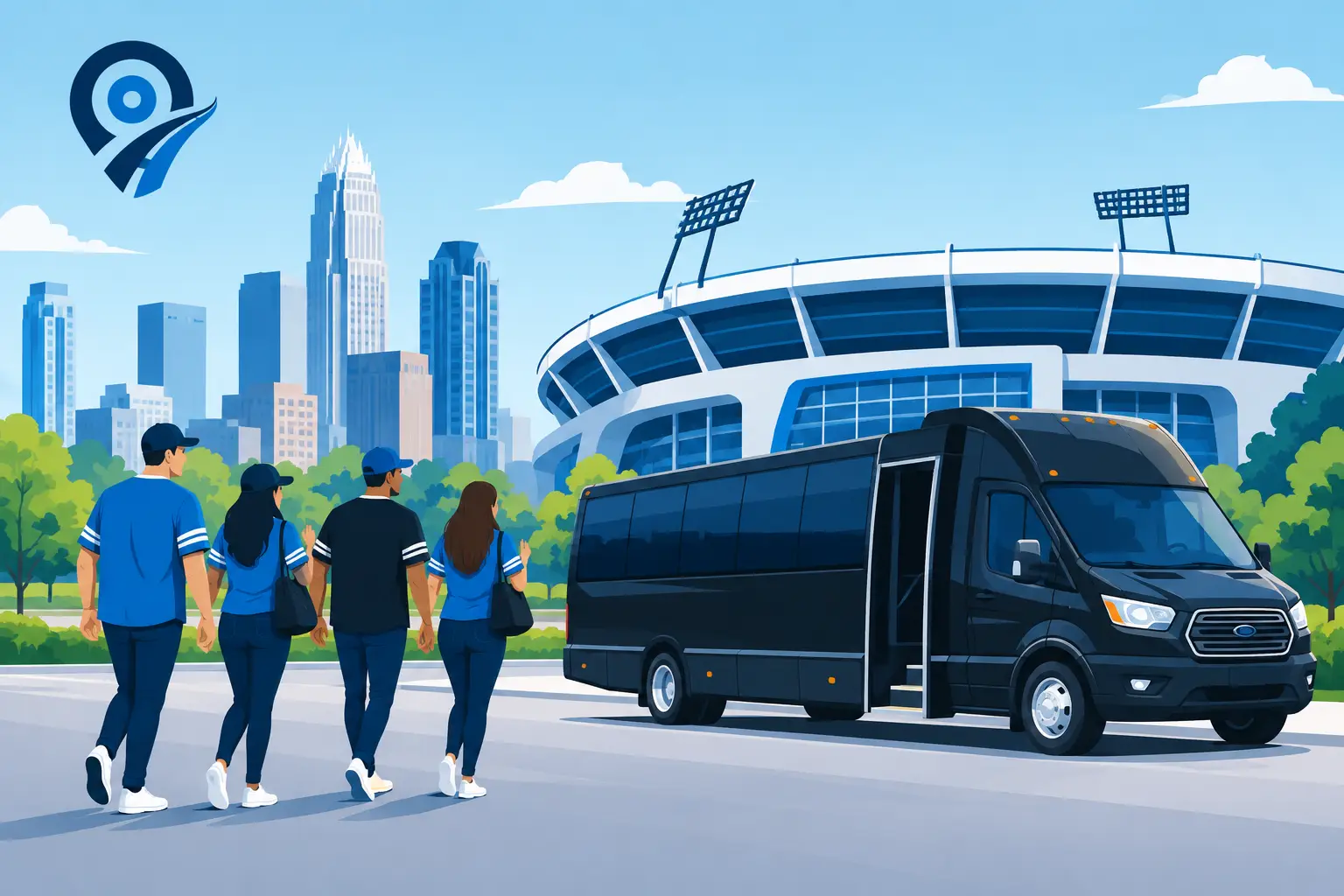 Stadium Departure Example for Charlotte Game Days