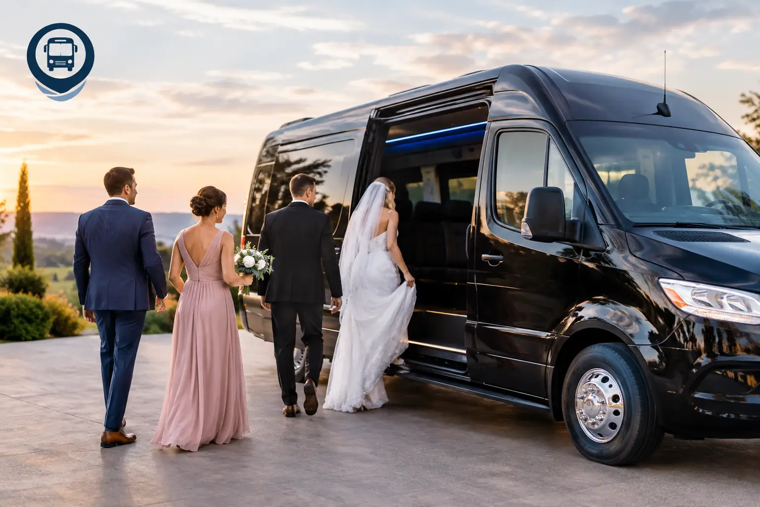 A Ceremony Shuttle Example for a Smooth Wedding Day